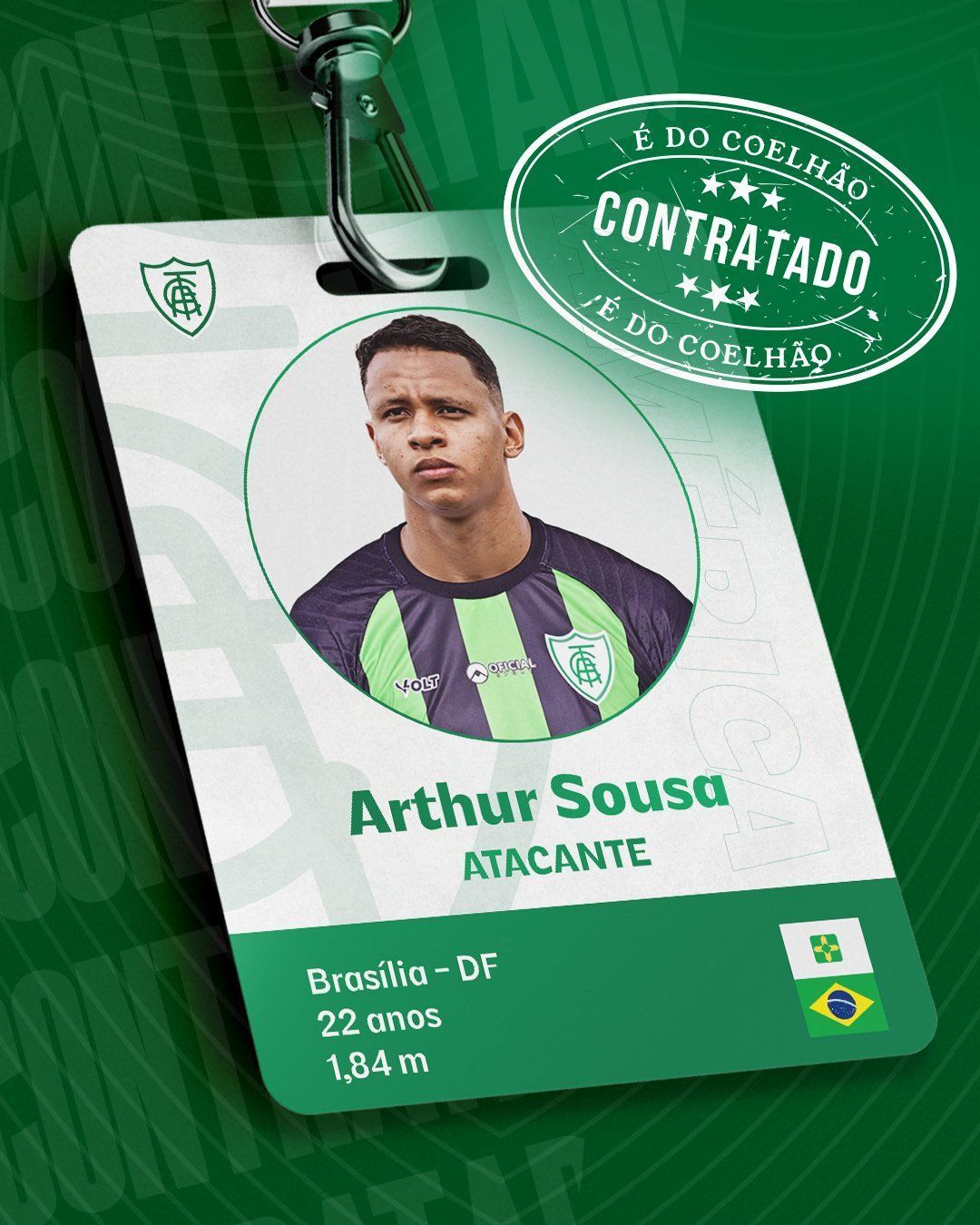 América acerta contratação de atacante ex-Sport e ‘cria’ do Corinthians