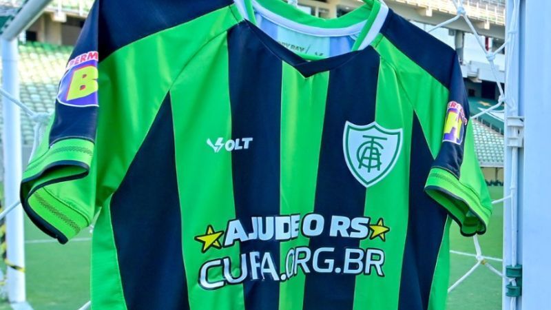 América fará leilão beneficente de camisas de jogo em prol do RS