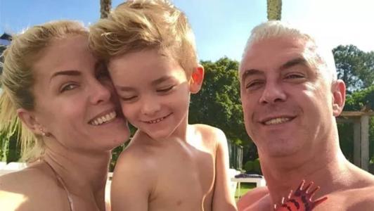 Ana Hickmann e Alexandre Correa com o filho Alezinho