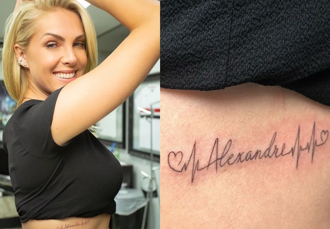 Com nome do ex-marido tatuado, Ana Hickmann faz revelação nas redes sociais