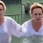 Ana Maria Braga é batizada no rio Jordão, em Israel; veja vídeo