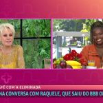 Eliminada do BBB 24, Raquele é surpreendida por Ana Maria Braga no 'Mais Você'