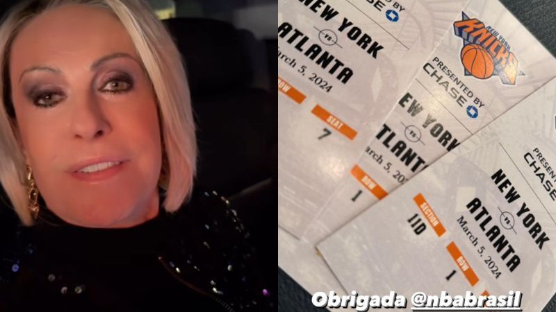 NBA convida, e Ana Maria Braga vai a jogo em Nova York