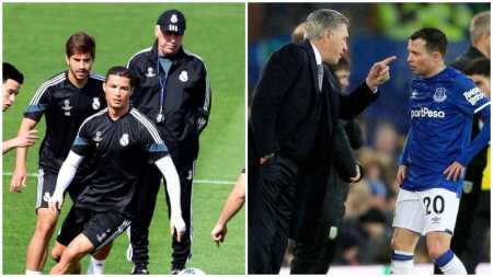 Ancelotti com Lucas Silva e Bernard