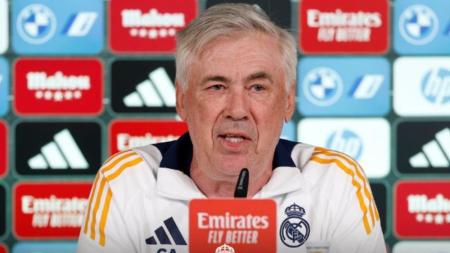 Carlo Ancelotti na última entrevista como técnico do Real Madrid antes do fim da segunda passagem pelo clube