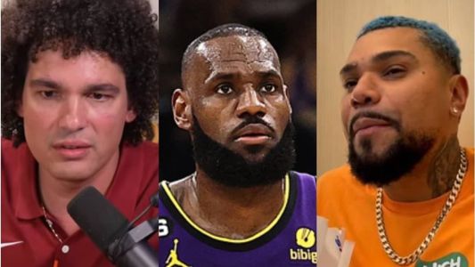 Anderson Varejão, LeBron James e Naldo Benny