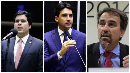 Andre Fufuca (PP-PE), Silvio Costa Filho (Republicanos-MA) e Gilberto Occhi