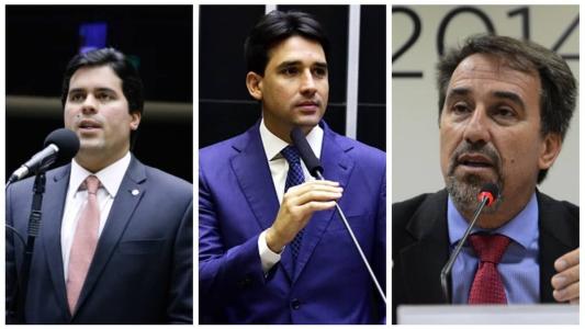 Andre Fufuca (PP-PE), Silvio Costa Filho (Republicanos-MA) e Gilberto Occhi