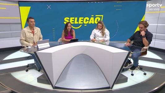 André Rizek, Renata Mendonça, Ana Thaís Matos e Roger Flores em participação no seleção, programa do sportv