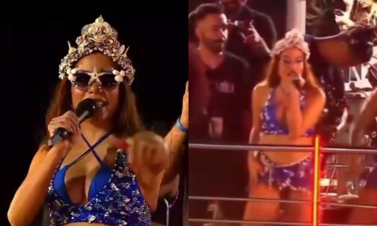 Carnaval: Anitta chama segurança para foliões 'briguentos' no bloco de Salvador
