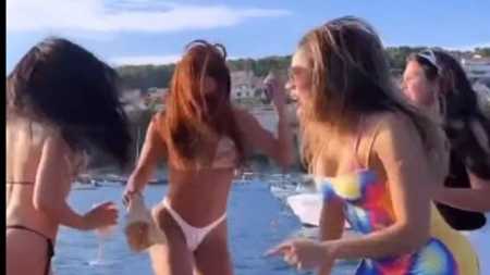 Anitta e amigas curtindo um 'iate party'