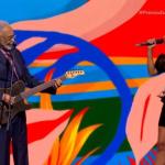 Anitta e Gilberto Gil cantam Tom Jobim e são ovacionados por príncipe William no RJ
