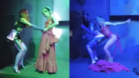 Anitta e Luísa Sonza na festa de Halloween