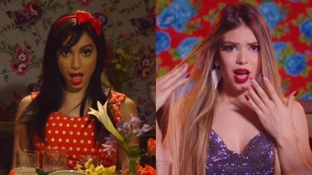Anitta, em 'Meiga e Abusada', e Melody, em 'Cara de Anjo'