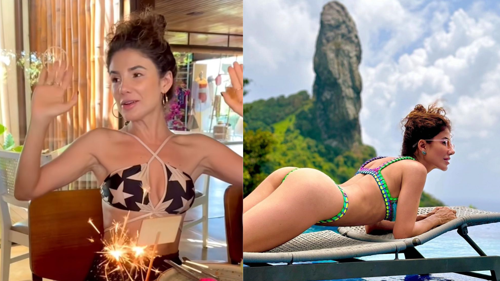 Com poucos convidados, Paula Fernandes celebra os 40 anos em Fernando de Noronha; veja