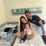 Criança de 2 anos comemora aniversário com visita ao irmão que nasceu no trânsito de BH
