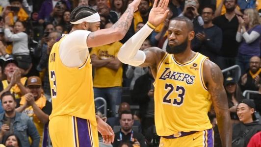 Anthony Davis e LeBron James, dupla do Los Angeles Lakers