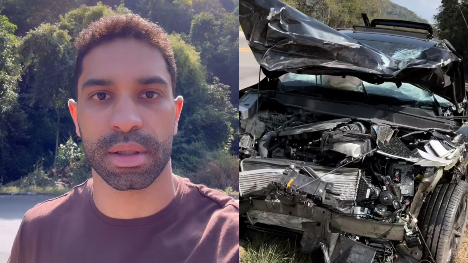 Antonio Viana, médico do ex-BBB Rodrigão, sofre acidente de carro em viagem para MG: “Nasci de novo”