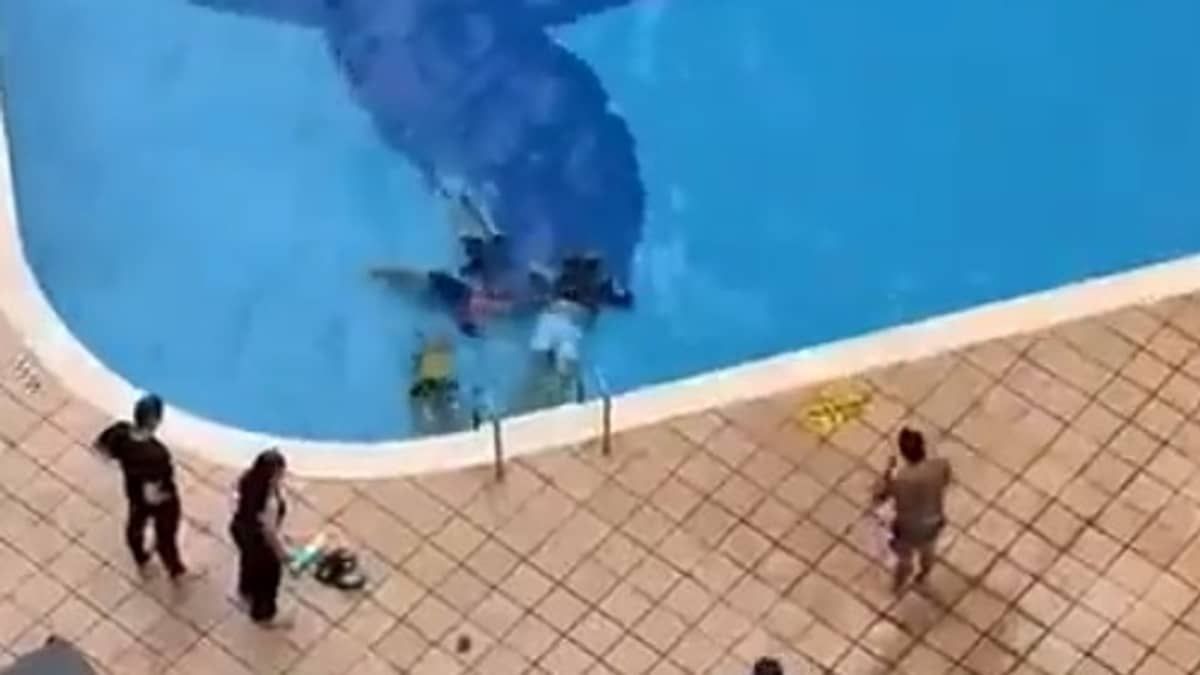Vídeo: quatro pessoas são vítimas de descarga elétrica dentro de piscina