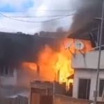 Vídeo: casa com quase 60 botijões armazenados de forma irregular pega fogo em Minas