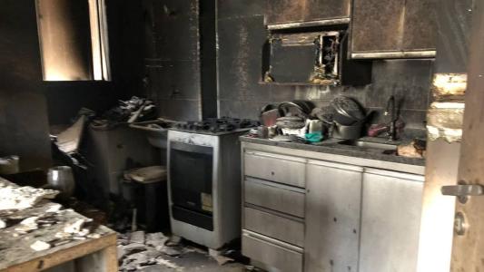Apartamento ficou destruído