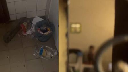 Apartamento tinha sujeira no chão e cheiro ruim