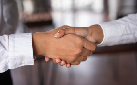 Imagem de um aperto de mãos