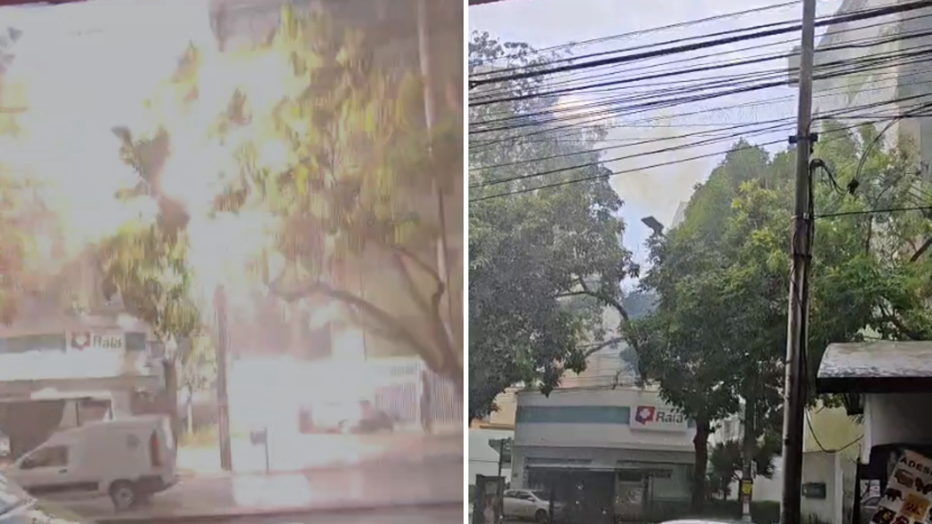 Vídeo mostra momento em que transformador explode e assusta moradores de BH