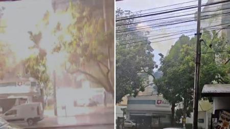 Vídeo mostra momento em que transformador explode e assusta moradores na Região Centro-Sul de BH