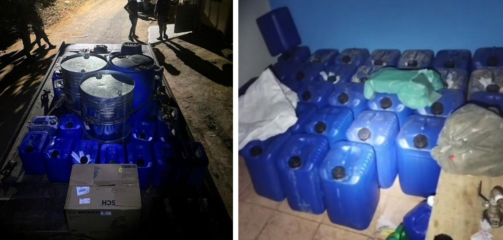 Vídeo: PM apreende 800 litros de loló e fecha suposta fábrica no interior de Minas