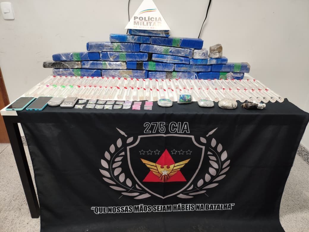 Casal é preso com grande quantidade de drogas em Coronel Fabriciano