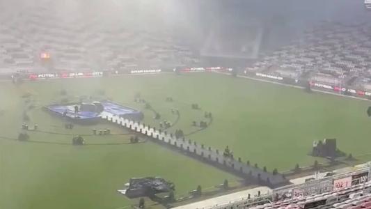 Apresentação de Messi no Inter Miami foi temporariamente suspensa por conta da chuva
