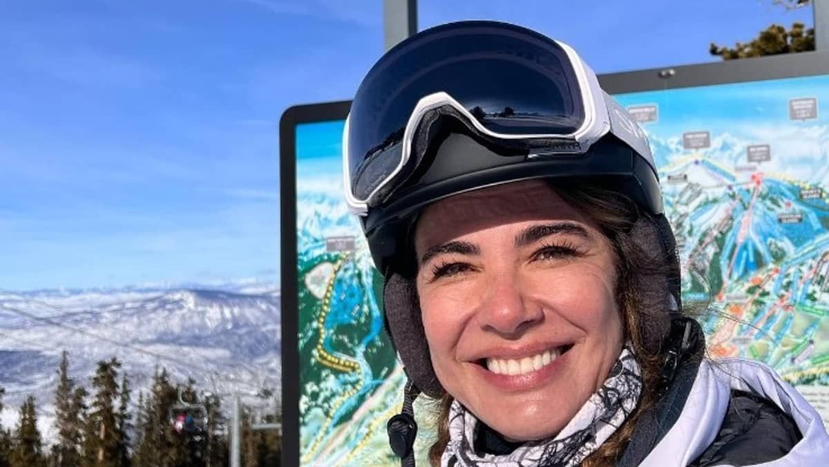 Luciana Gimenez posta foto tirada antes de grave acidente de esqui