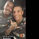 Guilherme Arana posta foto com Edenílson e brinca: 'Lei do Ex hoje'