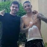 Arana se despede de Nathan, negociado pelo Atlético com o Grêmio
