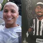 Deyverson faz posts e brinca com Arana e Scarpa em chegada ao Atlético