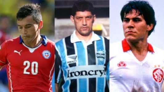 Aránguiz, Rivarola e Rúben Paz representaram diferentes nacionalidades da dupla Gre-Nal em Copas