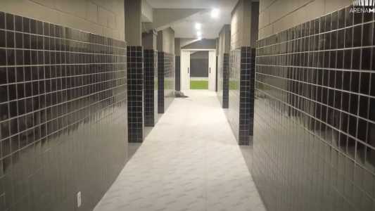 Área de vestiários da Arena MRV