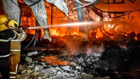 Área incendiada foi de aproximadamente 1.387,46 metros quadrados. Não houve vítimas