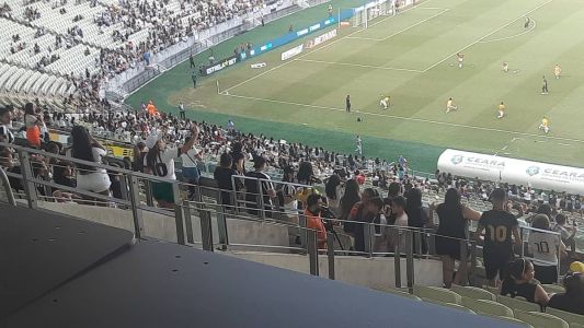 Arena Castelão em Ceará x Novorizontino apenas com mulheres, crianças e PCDs