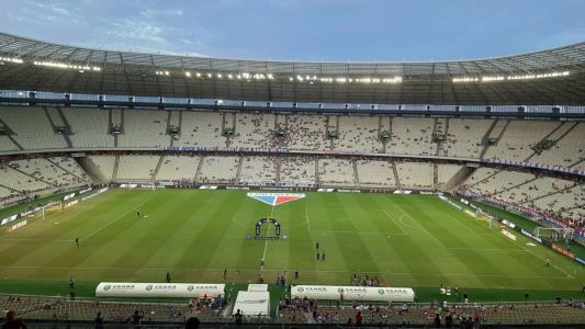 Arena Castelão neste sábado (24), antes de Fortaleza x Atlético pelo Brasileirão