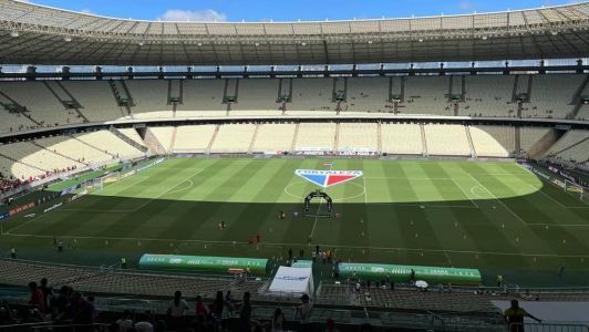 Arena Castelão pronta para receber a partida entre Flamengo e Fortaleza, pelo Brasileirão