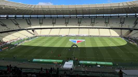 Arena Castelão pronta para receber a partida entre Flamengo e Fortaleza, pelo Brasileirão