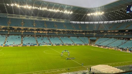Arena do Grêmio antes de Grêmio x Bahia, jogo de volta das quartas da Copa do Brasil