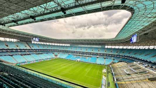Arena está localizada em bairro frequentemente atingido pelas chuvas em Porto Alegre