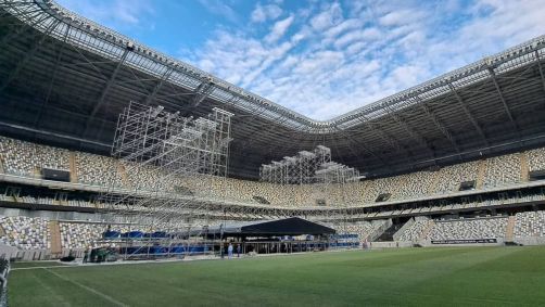 Arena MRV já começa a receber palco para shows de Paul McCartney