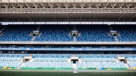 Arena Pantanal antes do jogo ente Cuiabá x Vasco, nesta quinta-feira
