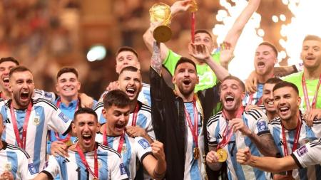 Argentina foi a campeã da Copa do Mundo de 2022, no Catar, e voltou ao topo após 36 anos, ao bater a França na final • AFA/Divulgação