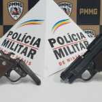 Armas de fogo são apreendidas e dupla presa por porte ilegal em Coronel Fabriciano