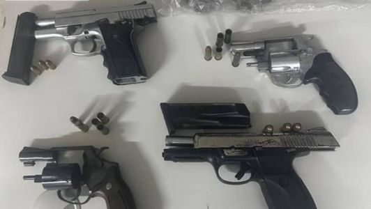 Armas apreendidas pela polícia